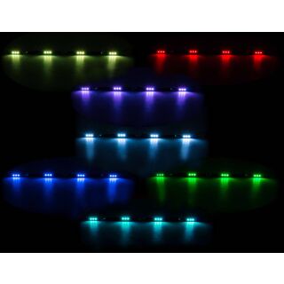 LKW LED Innenleuchte 4x3 SMD-LED, 7 Farben, flache Bauweise, geschaltet, Länge 70 cm, 10 - 30V