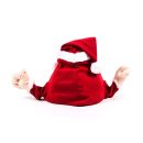 Weihnachtsmann-Hut von Christmas Gifts aus Plüsch, singt und winkt, Batteriebetrieb, Größe ca. 20 cm