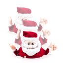 Weihnachtsmann-Hut von Christmas Gifts aus Plüsch, singt und winkt, Batteriebetrieb, Größe ca. 20 cm