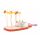 Snack-Set von Alpina auf Holzbrett, Keramik-Schale mit Partyspießen, Design rustikal Größe ca. 22,5 x 4,5 cm, Farbe Rot