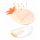 Snack-Brett Ananas von Alpina, Holzbrett, Keramik-Schale mit Partyspießen, Design rustikal Größe ca. 28 x 18 cm, Farbe Rot