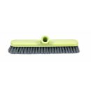 Bodenpflege-Set von Lifetime Clean mit Wischmopphalter, Wischmop, Besen, Schrubber und Metall-Stiel, 5-teilig, Farbe Grün