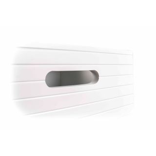 Schubladenschrank von Homestyle, 1 Schublade, 1 Fach mit Tür, Design skandinavisch, Grifflöcher, Höhe ca. 79 cm, weiß