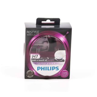 Scheinwerferlampe-H7 Philips ColorVision für farbigen Glanz im Scheinwerfer, PX26D, 12V/55W, Farbe pink