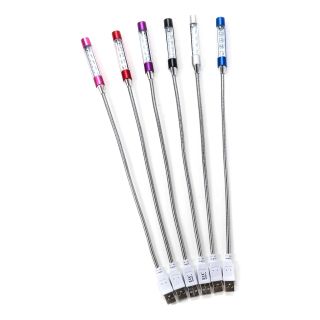 USB-LED-Lampe von Grundig mit flexiblem Hals, 5 LEDs, weiß, Laptop, Auto, Länge ca. 37 cm, lieferbar in den Farben Pink, Rot, Violett, Schwarz, Silber oder Blau