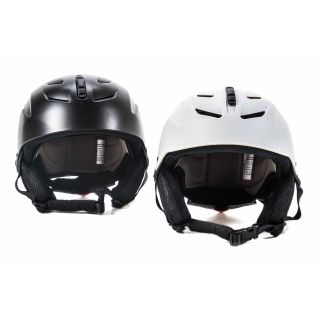 Kinder Ski- und Snowboard-Helm mit Ohrenschützern, Brillenhalter, Größe und Belüftung einstellbar, entspricht DIN EN 1077, lieferbar in den Farben Schwarz oder Weiß