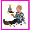 Baby-Rassel-Tierpyramide von Let´s Play, Lernspielzeug, stapelbar, kreativ, 5-teilig, bunt