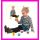 Baby-Rassel-Tierpyramide von Let´s Play, Lernspielzeug, stapelbar, kreativ, 5-teilig, bunt