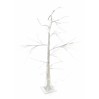 LED-Weihnachtsbaum von Christmas Gifts, biegsame Äste, Fuß fixierbar, 48 weiße LEDs, 230V/50Hz, Kabel ca. 3 m, Höhe ca. 120 cm