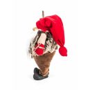 Weihnachtsmann / Nikolaus von Christmas Gifts, Laterne am Holzstab, Textil, Plüsch, Wichtel-Design, Höhe ca. 36 cm, 2 Modelle