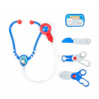 Kinderspielzeug Arztköfferchen, höhenverstellbar, freistehend, klappbar, Zubehör 6-teilig