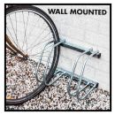 Fahrradständer von Dunlop doppelt für Boden- und Wandmontage, witterungsbeständig, 2 Räder, Größe ca. 40 x 32 cm
