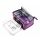 Kühltasche von Fresh & Cold im Soft-Design mit Lunchbox (1,1 l) und Kühlakku, Volumen 2,4 l, Größe ca. 11 x 22 x 15 cm, Farbe Violett