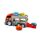 Spielzeug Autotransporter von Lets Play, 2 Ladeflächen, 4 Spielzeugautos, Licht und Ton-Funktion, batteriebetrieben, ca. 40 x 11 cm, Kleinkinderspielzeug