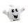 Halloween Plüsch-Figur von Arti Casa, Geist, singt und bewegt sich auf Knopfdruck zu Chubby Checkers "Lets Twist again", Höhe ca. 22 cm