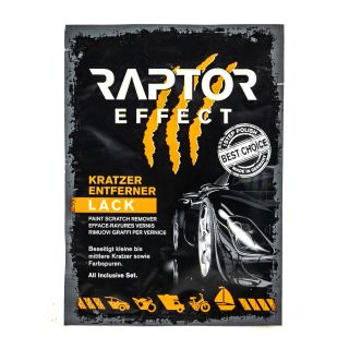 Kratzer-Entferner-Set von Raptor Effekt im Mehrkammerbeutel, Soforthilfe, Polierkonzentrat 8 mg, Poliervlies Größe ca. 20 x 24 cm