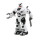 Roboter Actionfigur von EDDY TOYS, beweglich, mit Licht- und Tonfunktion, batteriebetrieben, Höhe ca. 19 cm, Farbe Weiß