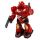 Roboter Actionfigur von EDDY TOYS, beweglich, mit Licht- und Tonfunktion, batteriebetrieben, Höhe ca. 19 cm, Farbe Rot