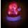 Weihnachtsfigur aus Acryl, Weihnachtsmütze, beleuchtet mit 8 LEDs, rot/weiß, Batteriebetrieb, Indoor, Höhe ca. 16 cm