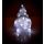 Weihnachtswichtel aus Acryl, silber/blau mit farblos/weiß, beleuchtet mit 24 LEDs, Batteriebetrieb, Indoor, Höhe ca. 28 cm