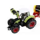 Traktor mit Anhänger von Gearbox, Friktionsantrieb, Bauernhof-Spielset, Länge ca. 44 cm, Farbe Grün