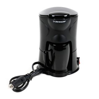 Kaffeemaschine für 1 Tasse von Dunlop, mit Becher, Dauerfilter, Befestigungsmaterial, für PKWs, 12 Volt 170 Watt