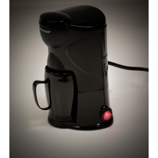 Kaffeemaschine für 1 Tasse von Dunlop, mit Becher, Dauerfilter, Befestigungsmaterial, für PKWs, 12 Volt 170 Watt