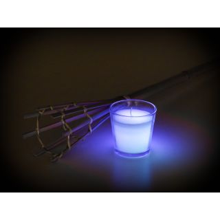 LED Bambus-Fackel, Farbwechsel, Glas mit Zitronenöl-Duftkerze, Brenndauer ca. 15 Stunden, Mückenschutz, nachhaltig, Länge ca. 77 cm