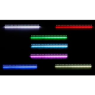 LKW LED Innenleuchte von ALL Ride , flache Bauweise, 24 SMD-LEDs, 7 Farben, geschaltet, Länge 50 cm, 12 - 24V