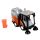 Kehrmaschine mit Anhänger von Gear Box, Friktionsantrieb, Licht- und Tonfunktion, mit Mülltonne, Länge ca. 20 cm