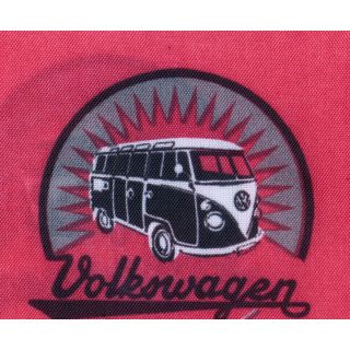 VW T1 Bus-Einkaufstasche, Shopper mit Schultergurt, max. 15 kg Tragkraft, VW-Kollektion, Retro-Design, rot
