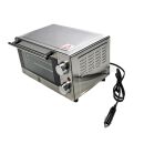 LKW Backofen 24 Volt 300 Watt, Reise Minibackofen, Drehschalter für Backen, Grillen oder Toasten, Timer mit Glocke, Edelstahl, Sicherheitsglas, Volumen 9 L, Kabel ca. 1,5 m