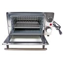 LKW Backofen 24 Volt 300 Watt, Reise Minibackofen, Drehschalter für Backen, Grillen oder Toasten, Timer mit Glocke, Edelstahl, Sicherheitsglas, Volumen 9 L, Kabel ca. 1,5 m