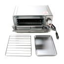 LKW Backofen 24 Volt 300 Watt, Reise Minibackofen, Drehschalter für Backen, Grillen oder Toasten, Timer mit Glocke, Edelstahl, Sicherheitsglas, Volumen 9 L, Kabel ca. 1,5 m