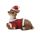 Rentier-Weihnachtsfigur mit Weihnachtsmütze und Pullover von Christmas Gifts, aus Polyresin, Advents- und Weihnachts-Deko, Indoor und Outdoor, frostfest, Höhe ca. 11,5 cm