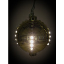Weihnachtskugel mit 44 LEDs von Christmas Gifts, 6 Licht-Modi, Kunststoff, Christbaumkugel, Adventsdekoration, mit Aufhänger, Ø ca. 8 cm, Netzkabel ca. 155 cm, 230V/50Hz, Farbe Gold