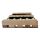 Schuhabstreifer aus Massivholz, mit robusten Kunstfaser Borsten, Bürstenmatte mit seitlichen Borsten, Unterseite mit rutschfestem Gummiprofil