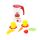 Kinder Spielzeug Mixer-Set, Küchenspielzeug Mixer mit Klapp-Deckel und Mengenskala bis 350 ml, Batteriebetrieb, 2 Tassen mit Untertassen, Karotte, Banane etc., Kunststoff
