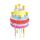 Piñata Geburtstagstorte, bunte Pinata Torte zum befüllen, 2 stöckige-Pinata-Torte für den Kindergeburtstag mit 7 Papierkerzen