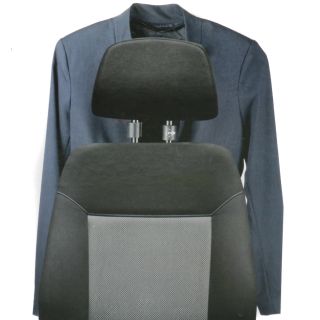 Autokleiderbügel, PKW Kleiderbügel zur Montage an die Kopfstütze, Kleiderbügel zum Aufhängen von Jacke, Kleid, Mantel oder Anzug, passend für die gängigen Kopfstützen
