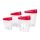 4er Set Frischhaltedosen, Vorratsdosen transparent mit farbigem Deckel Volumen von ca. 0,45 - 1,25 l, Schüttdosen Kunststoff, rot