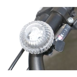 Fahrradklingel mit LED Beleuchtung, 2 Modi, 4-Farbwechsel, wetterfest, für Lenkrad Ø von 21 - 22,5 mm, Batteriebetrieb