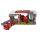 Spielzeug SOS-Station mit Feuerwehrwagen, ausziehbare Drehleiter und Motorrad, Licht und 3 Ton-Funktionen, Sprechfunk-Mikro, Batteriebetrieb
