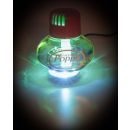 Original Poppy Lufterfrischer mit LED-Beleuchtung, 5 Volt USB-Stecker, 5 LEDs 7 Farben Farbwechsel, Duft Zitrus Inhalt 150 ml, für LKW, PKW, Boot, Wohnmobil
