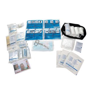 KFZ-Verbandtasche, erste Hilfe Verbandskasten mit 30 Teilen, Inhalt nach DIN 13164, inkl. Verbandmaterial, Schere, Decke, Einmalhandschuhe