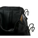 Fahrrad Gepäckträgerkorb mit Einkaufstrolley, ausziehbarer Griff, 2 Rollen, Haken zum Einhängen am Gepäckträger, Regenabdeckung
