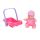 Babypuppen-Set, Babypuppe mit Babyschale zum Tragen, Puppe mit Babywippe, Strampler mit Klettverschluß und Mützchen, ca. 23 cm