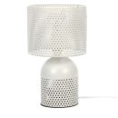 Tischlampe im Industriedesign, Metall-Lampenschirm rund,...