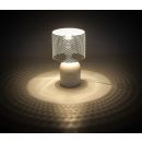Tischlampe im Industriedesign, Metall-Lampenschirm rund,...