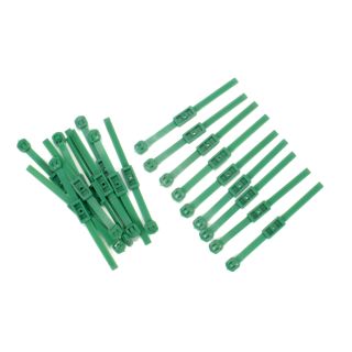 20 Stück Pflanzenbinder, Abbinder für Pflanzen, Kabelbinder für Pflanzen, Wachstums- und Stehhilfe, wiederverwendbar, aus Kunststoff, Länge ca. 14 cm, grün